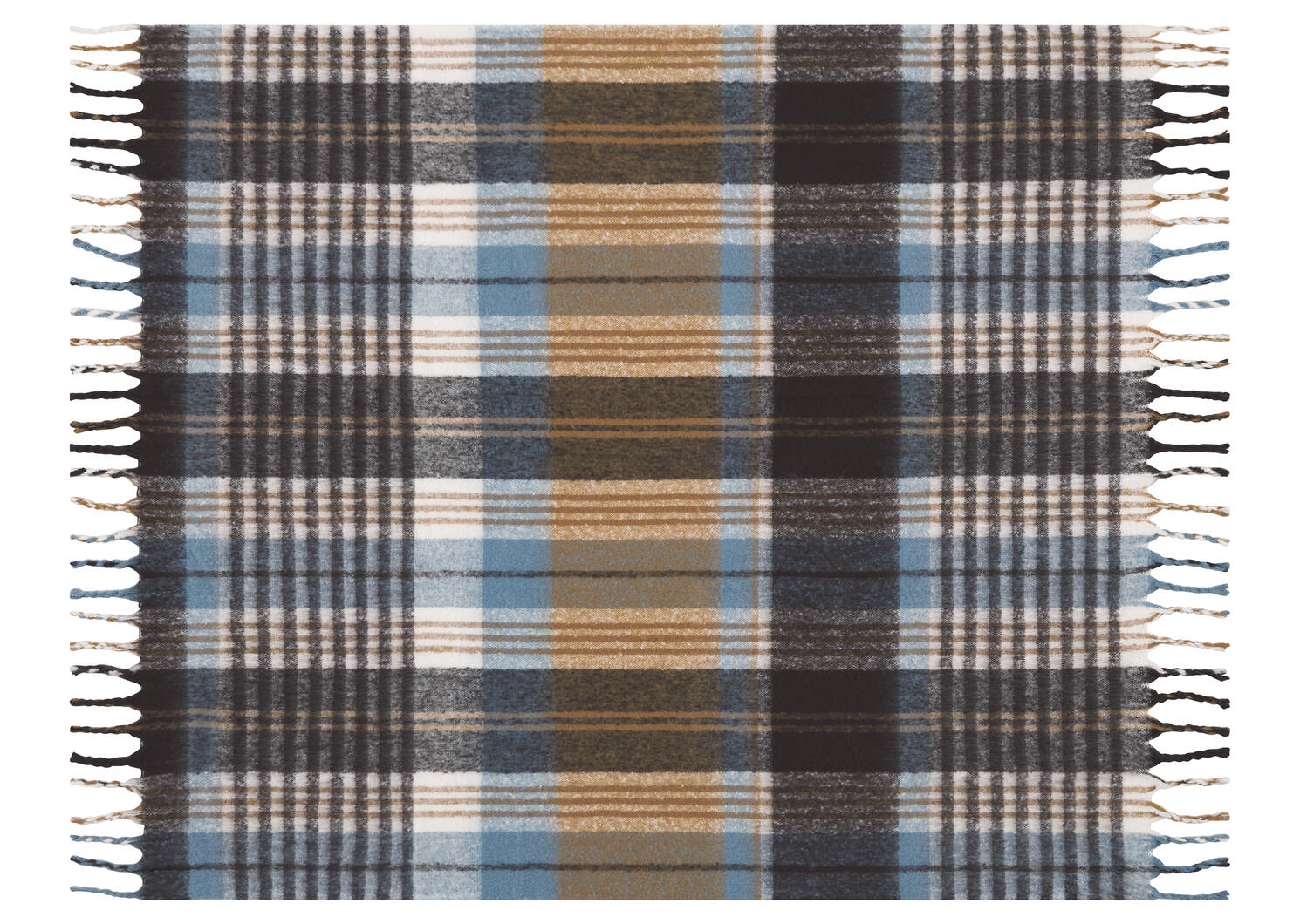 Remi Plaid Throw Multi/Blue