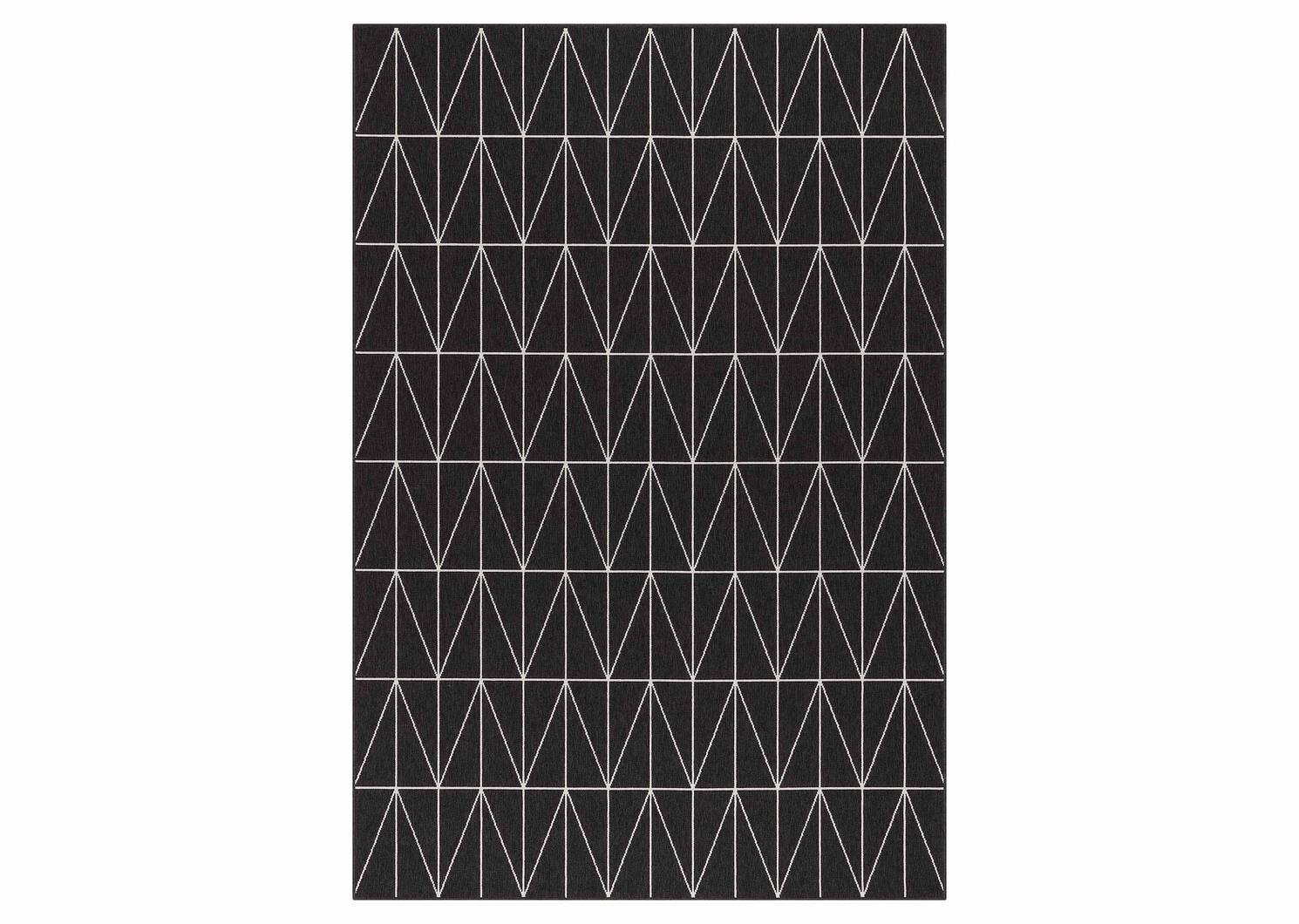 Tapis tuiles Matira 79x114 noir/ivoire
