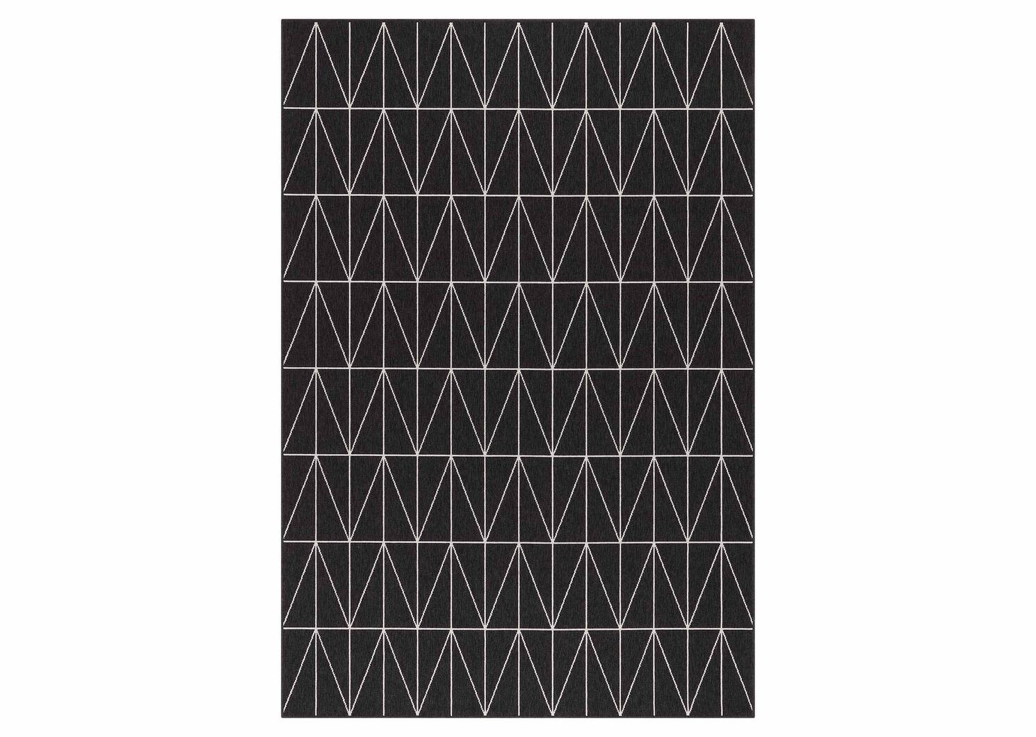 Tapis tuiles Matira 79x114 noir/ivoire