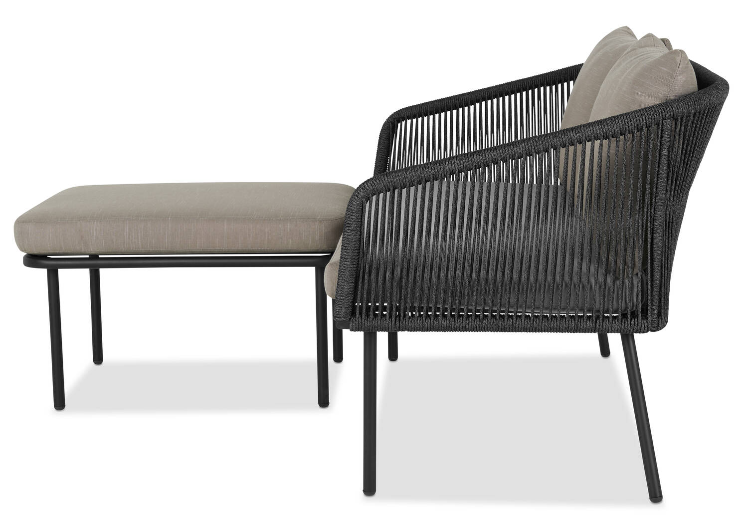 Elora Outdoor Sofa Ottoman Set -Lt Grey