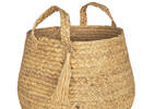 Estefany Tassel Basket Large Natural