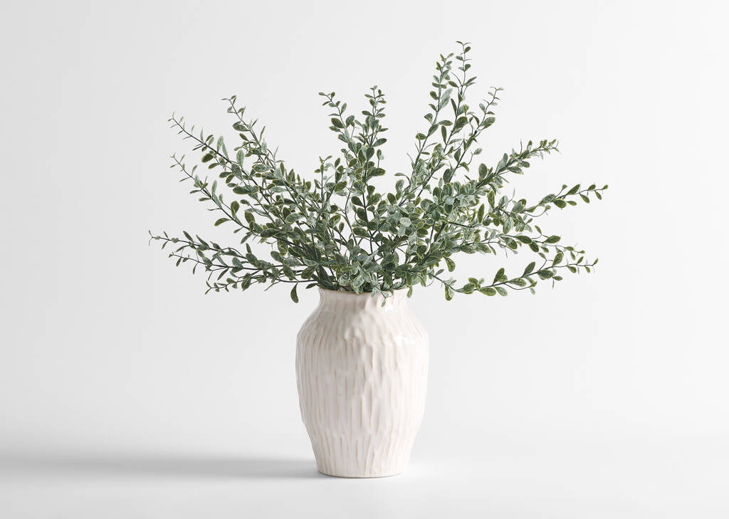 Vase Genelle et branches de feuilles Linnea