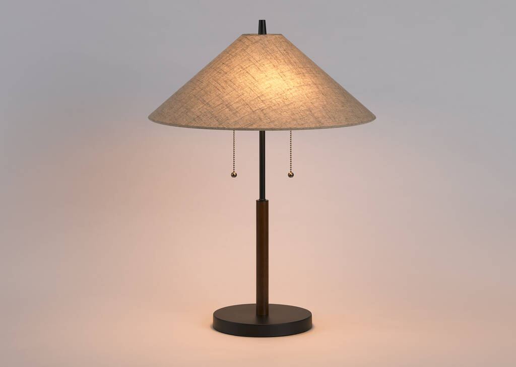 Cayley Table Lamp Walnut/Black