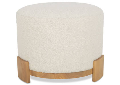 Aly Velji Ottoman -Natural/Ivory