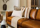 Coussin Lacey 14x24 naturel/caramel