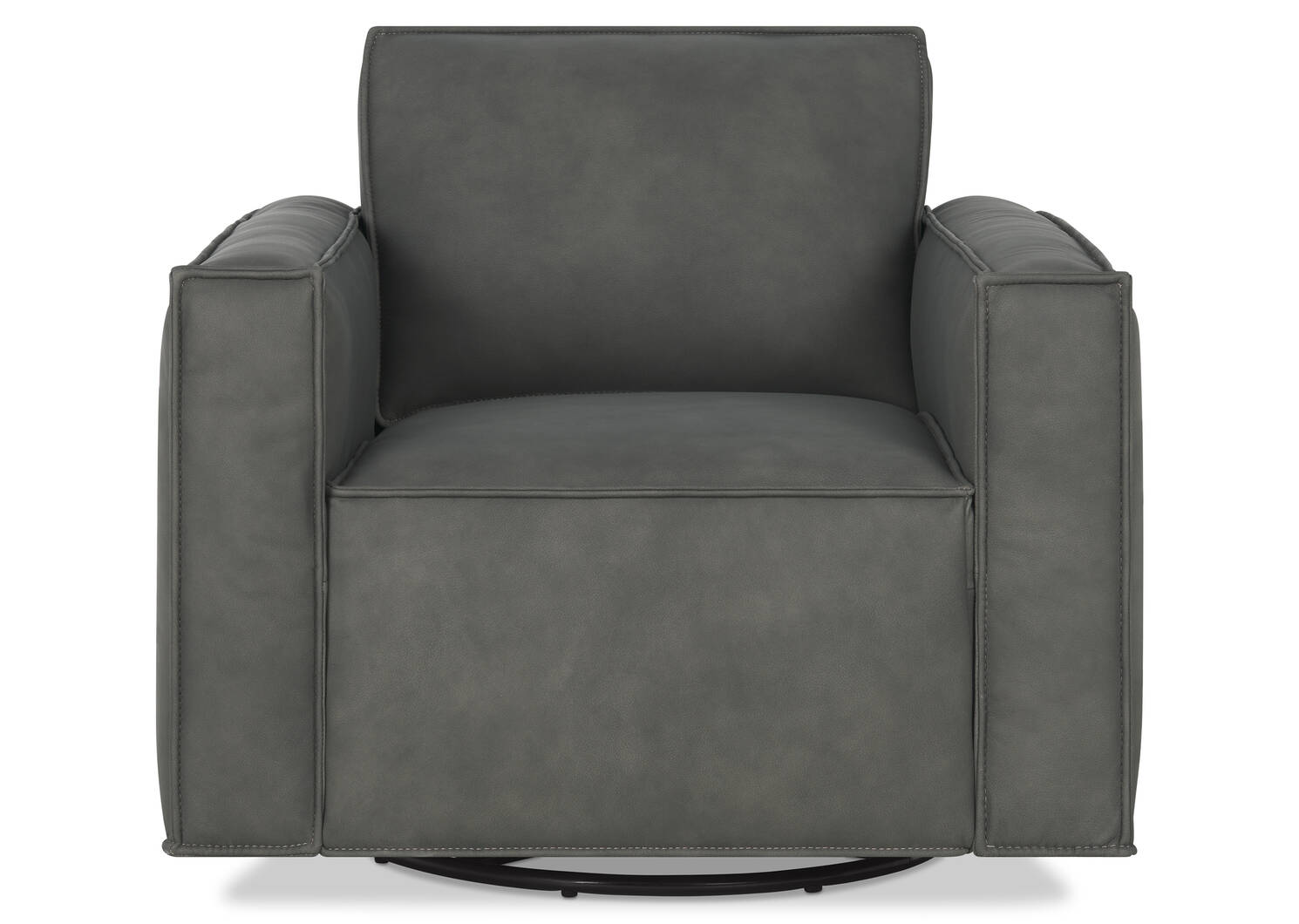 Dax Leather Swivel Chair -Kent Graphite