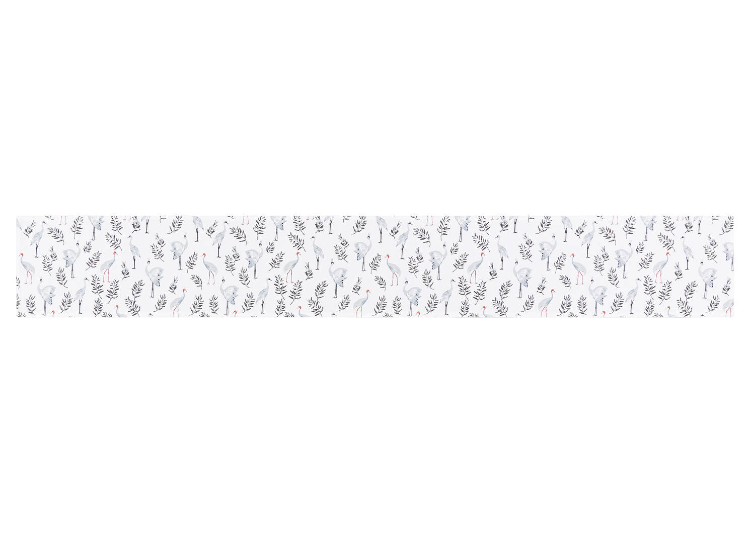 Crane Table Runner White/Grey