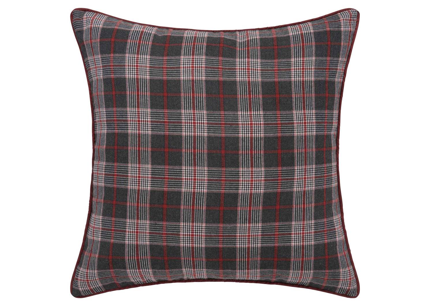 Coussin carreaux Glenn 20x20 rouge/pavé