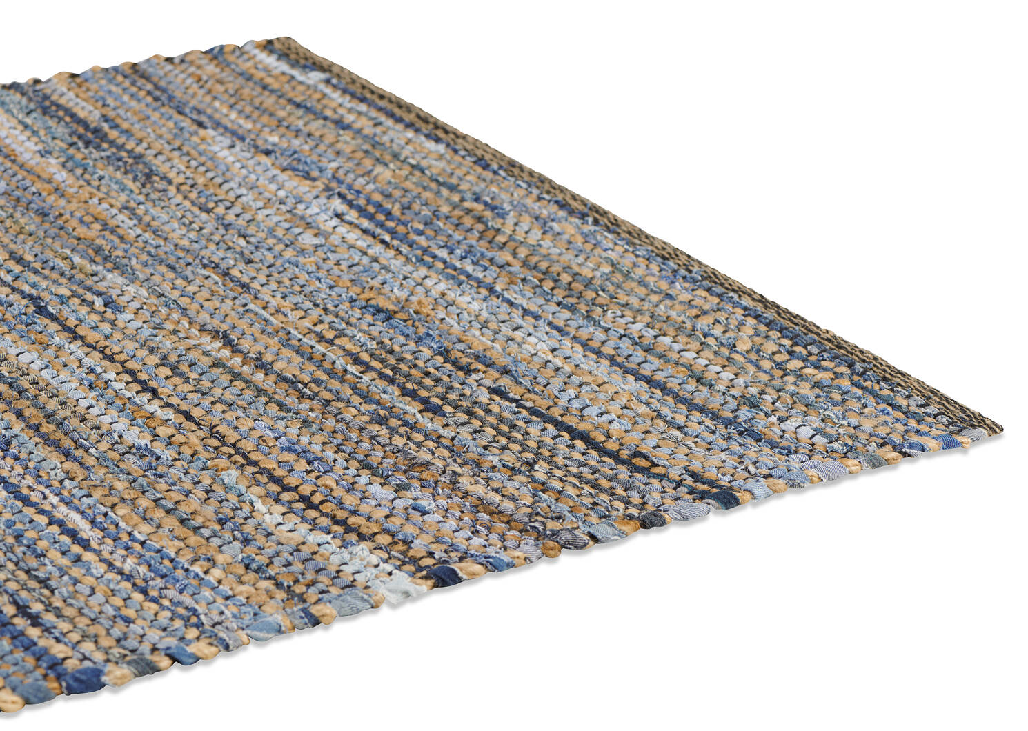 Tapis décoratifs Judd - denim/jute