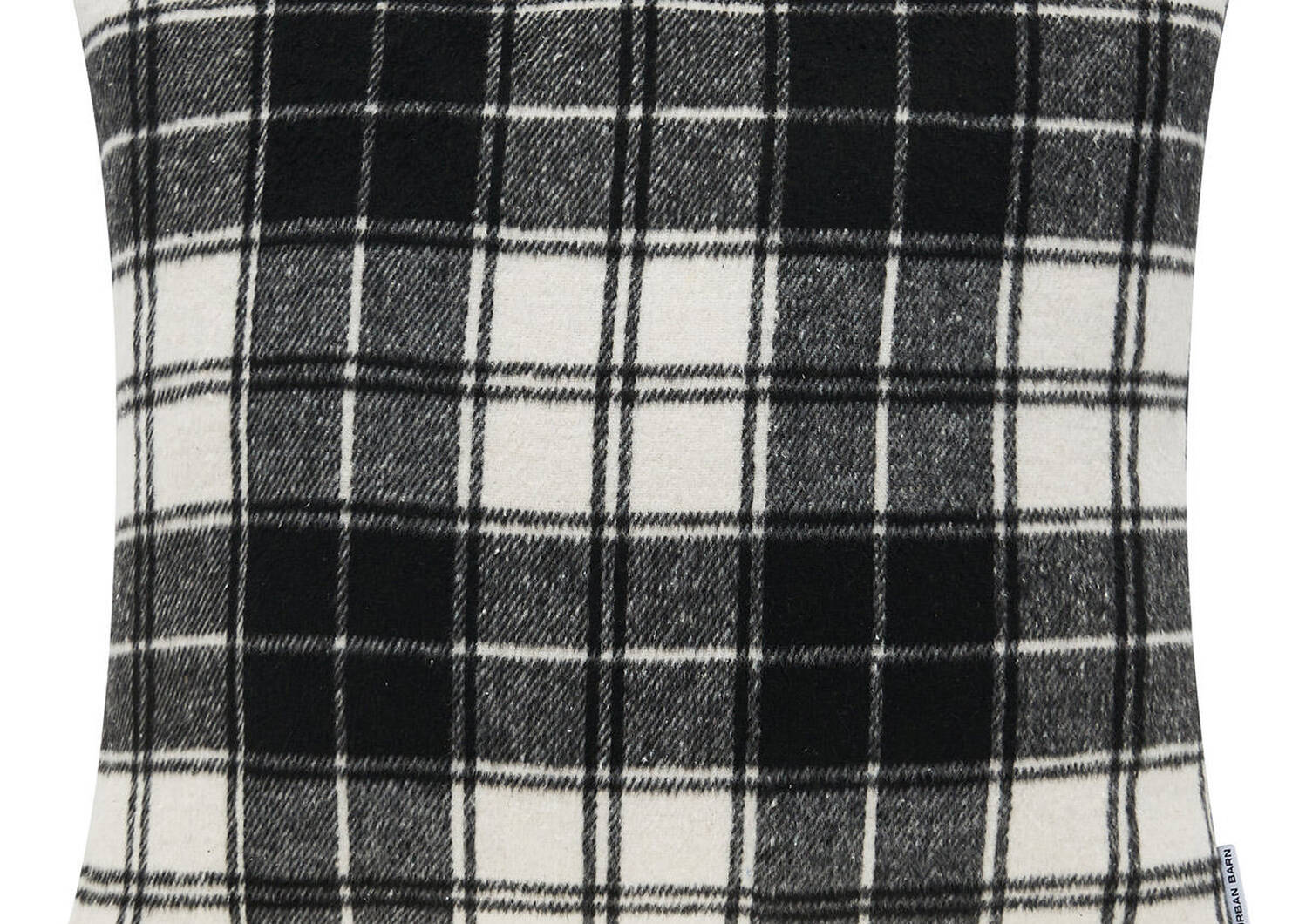 Coussin carreaux Chalet 20x20 noir/blanc