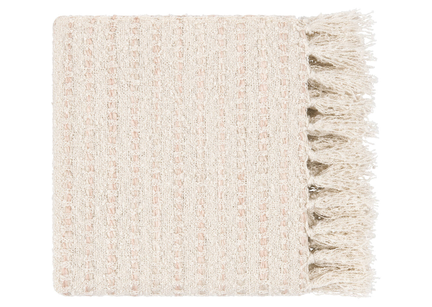 Whitby Throw Ivory/Pink Dust