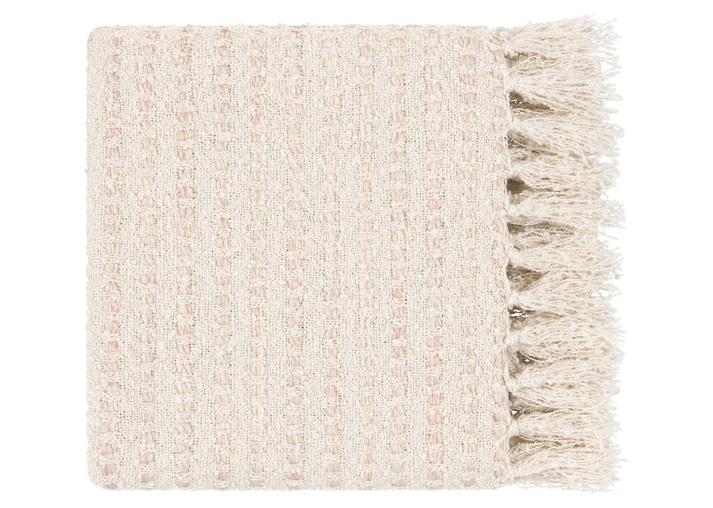 Whitby Throw Ivory/Pink Dust