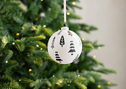 Orn. boule avec arbres Tree Medley