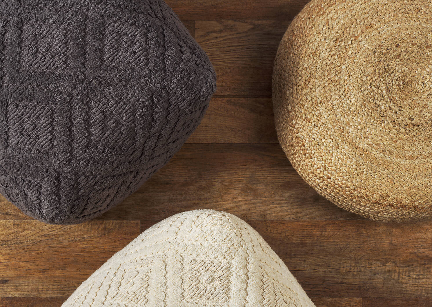 Delgado Round Jute Floor Cushion
