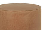 Harlin Faux Leather Pouf Tan