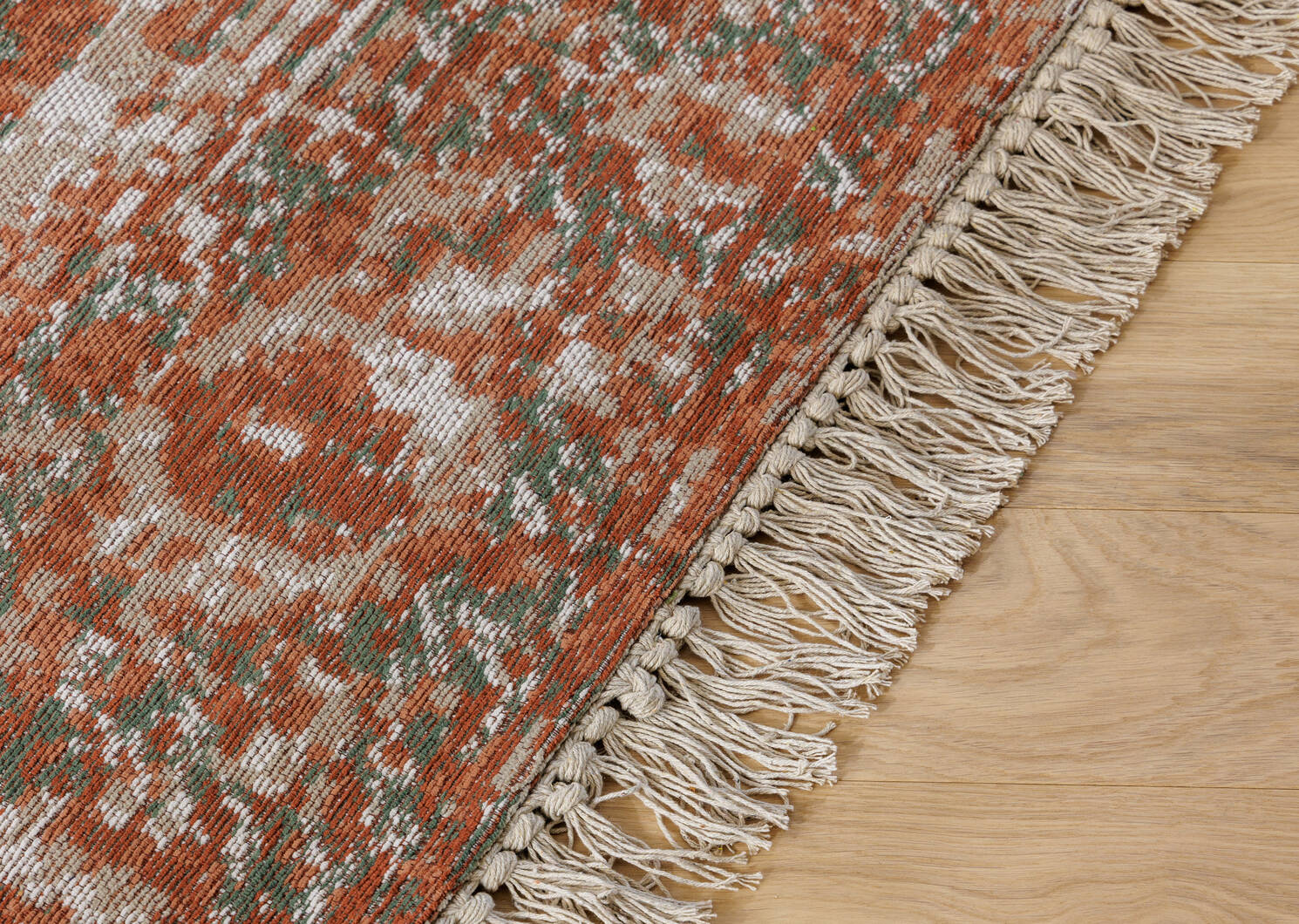 Aly Velji Rugs - Cream/Cinnamon/Green