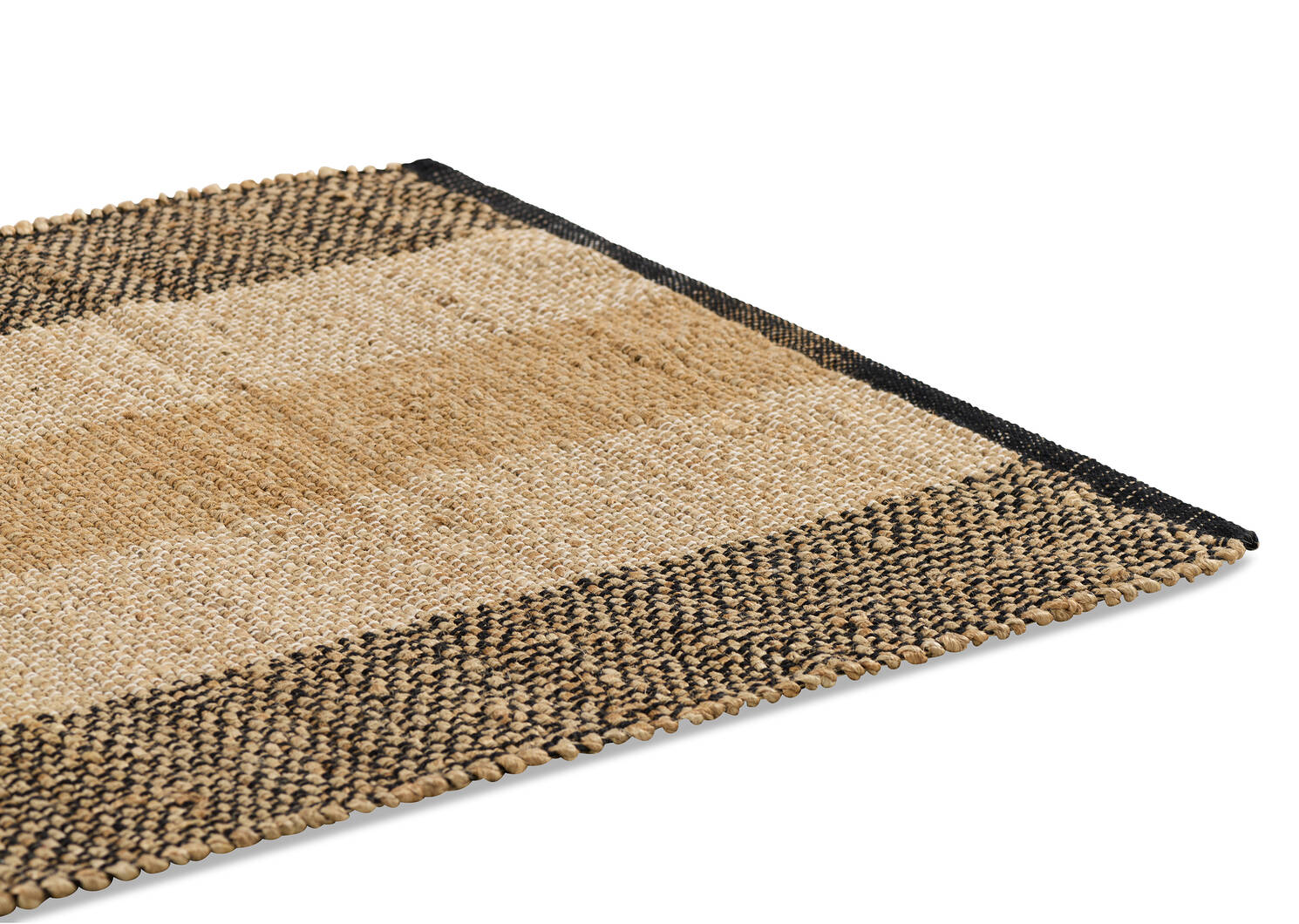 Tapis décoratifs Brosnan - jute/noirs/naturels