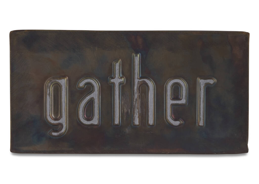 Bloc écriteau Gather bronze foncé