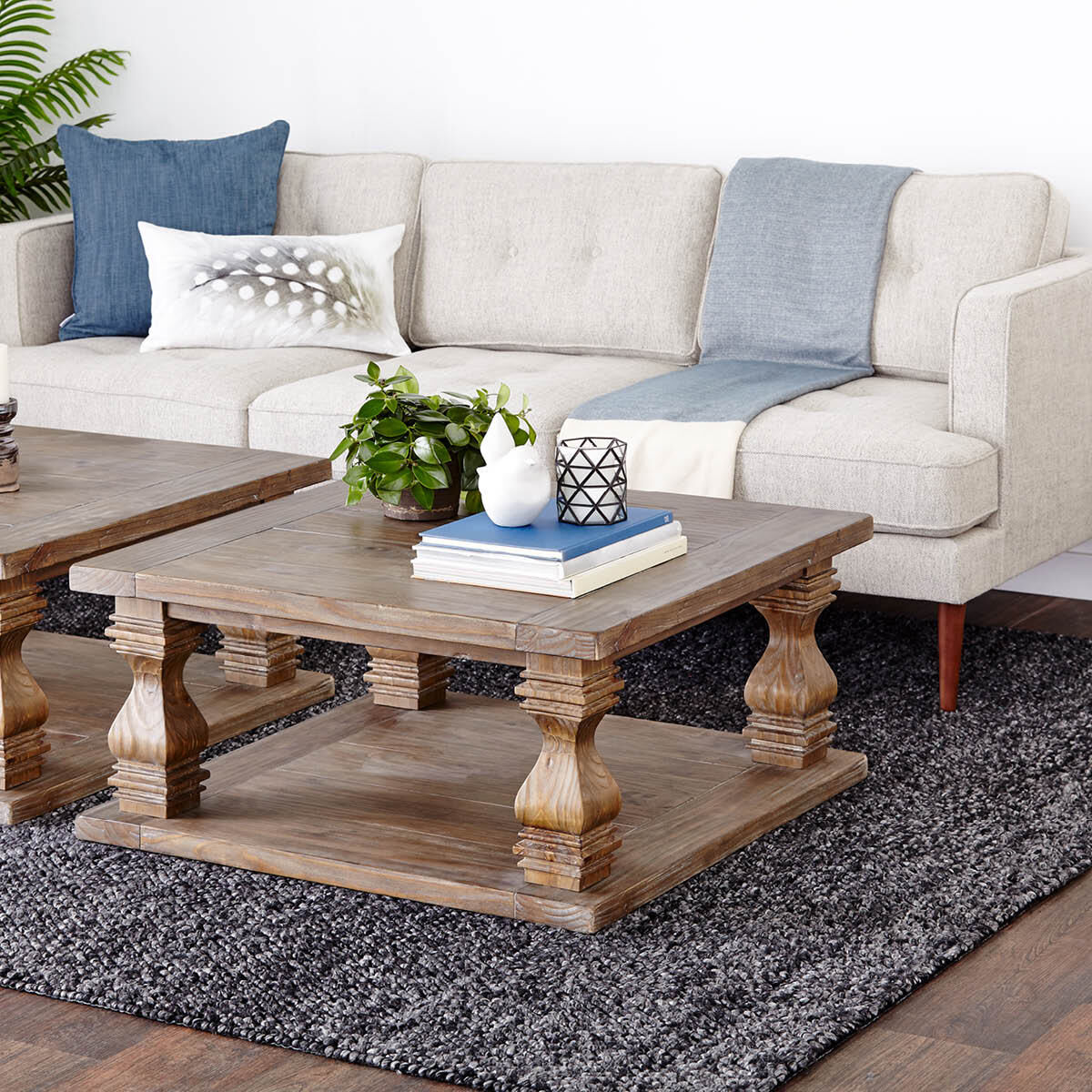 Square balustrade sale coffee table