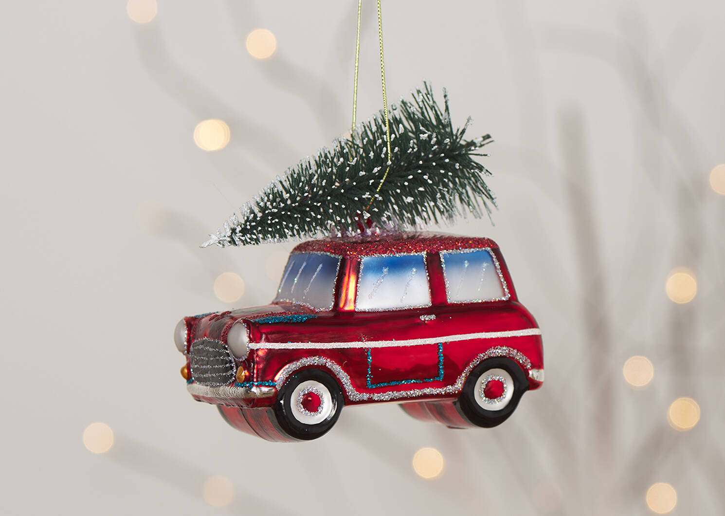 Holiday Racer Tree Orn Red