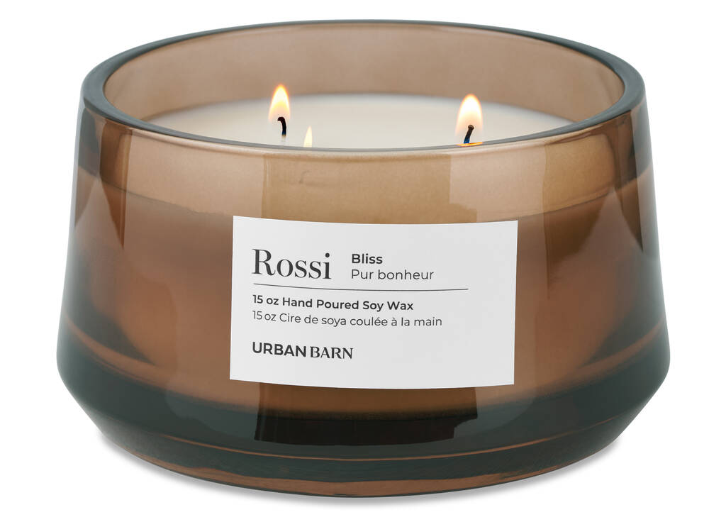 Large bougie en pot Rossi brune