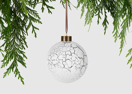 Madge Crackle Ball Ornament