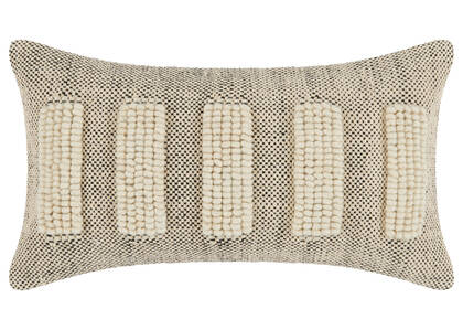 Maylin Pillow 12X22 Ivory/Black