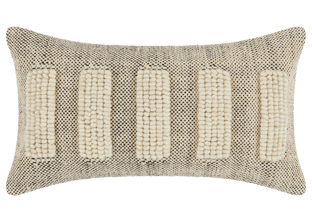 Maylin Pillow 12X22 Ivory/Black