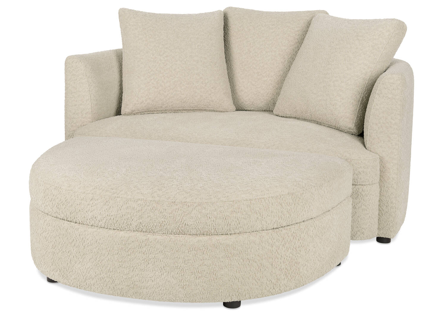 Ensemble fauteuil et repose-pieds Alma -Cali taupe