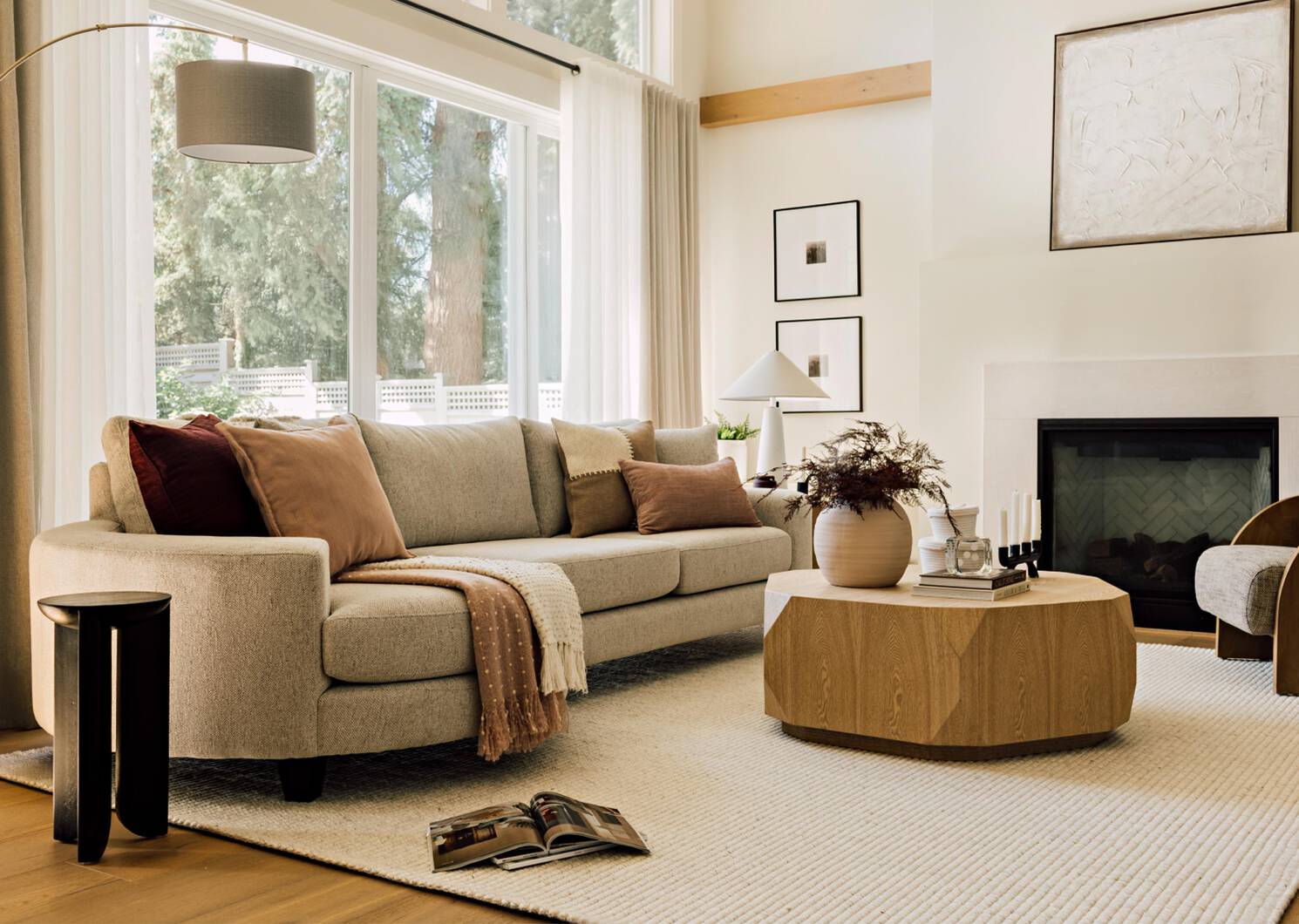 Bronx Round Chaise LCF -Fairfax Oyster