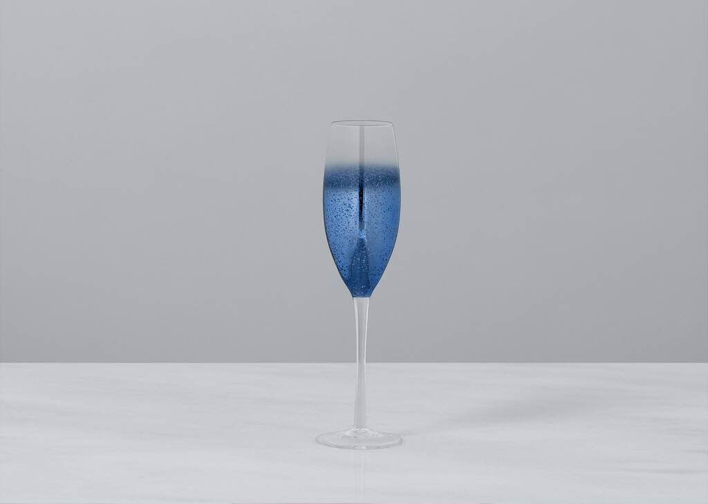 Shimmer Champagne Flute Navy