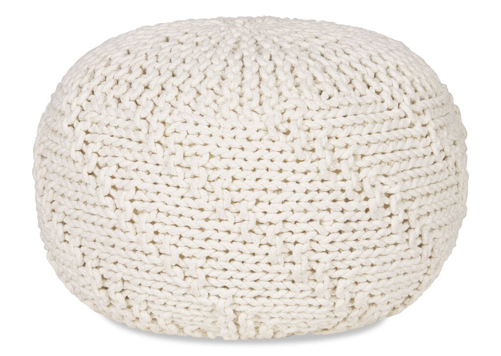 Roper Pouf Ivory