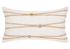Coussin Knot 12x22 blanc/naturel