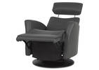 Fauteuil inc. cuir Drake -Tre graphite