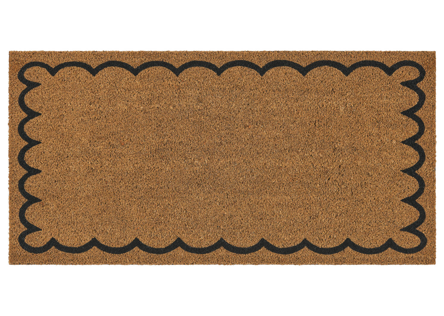 Scalloped Border Doormat Natural