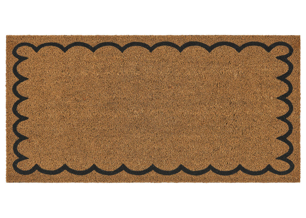 Scalloped Border Doormat Natural