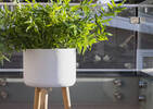 Kyrie Standing Planter Large White