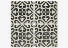 Wallpaper Coaster Set Black/Ivory