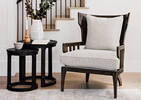 Fauteuil Tisdale Noir -Halo cailloux