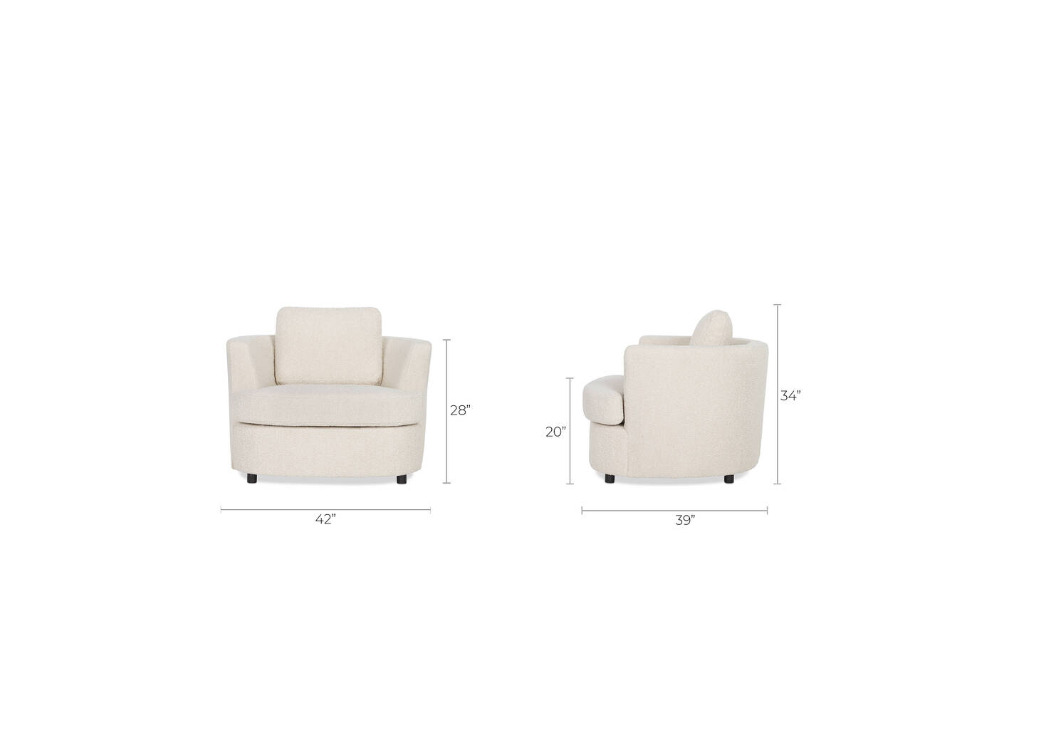 Harriet Armchair -Amalie Ivory