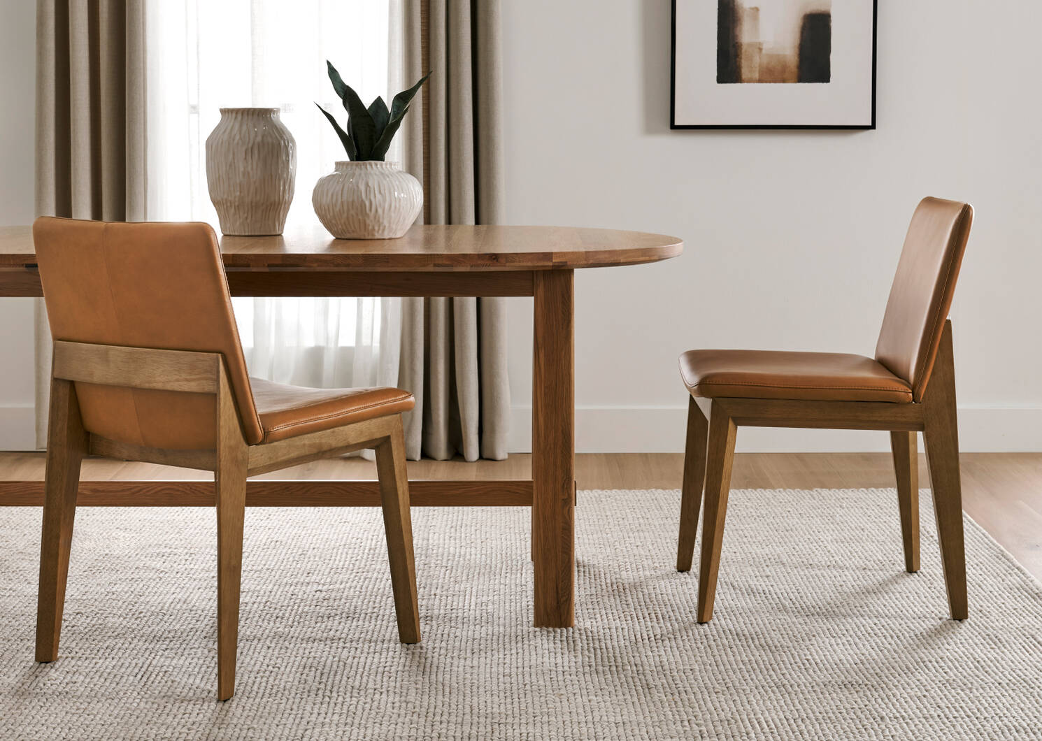 Chaise en cuir Ciera -Olson chameau