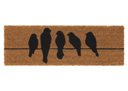 Birds On A Wire Doormat Natural