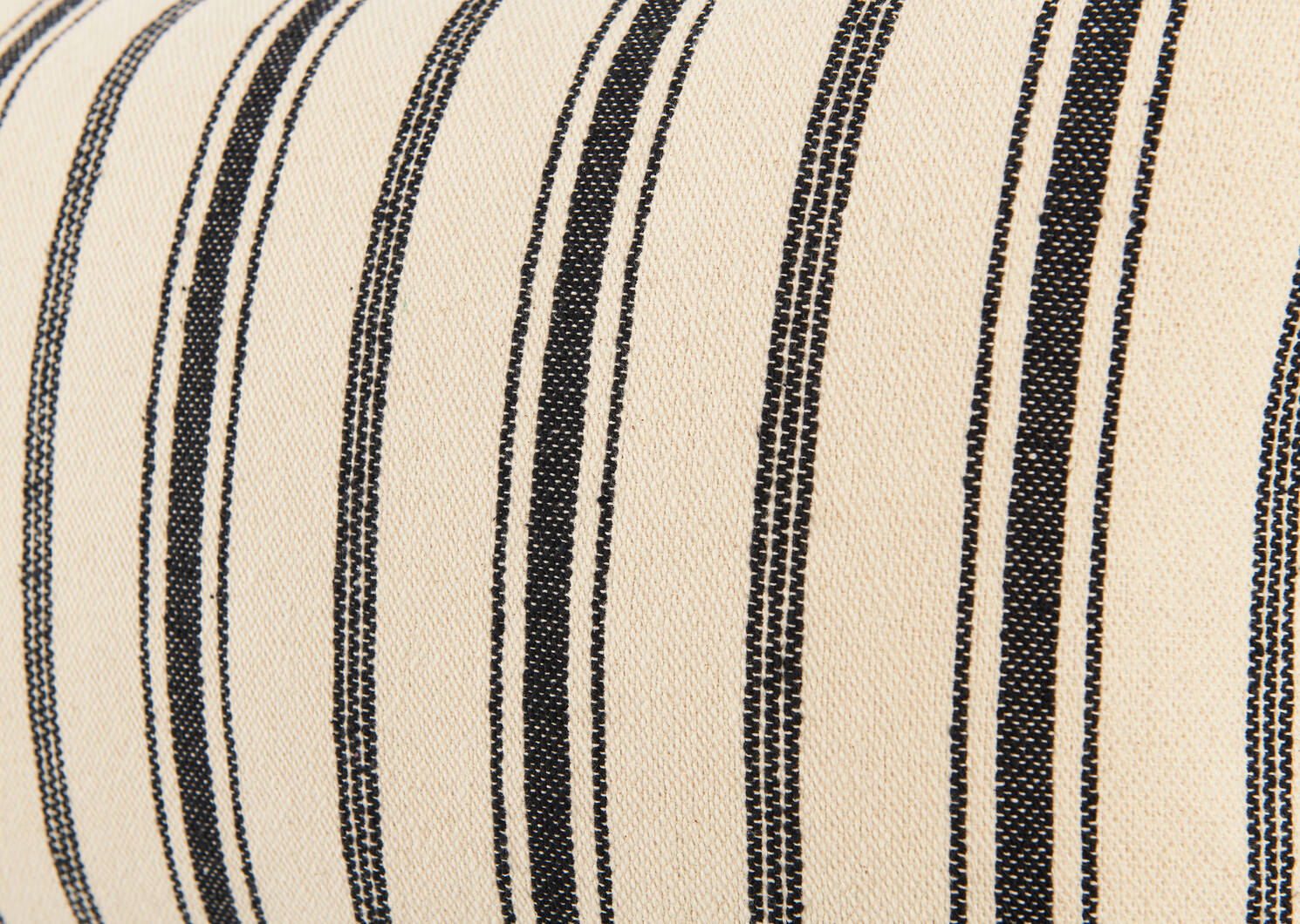 Hutton Striped Pillow 14x36 Ivory/Bla