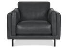 Fauteuil en cuir Renfrew -Alder gris
