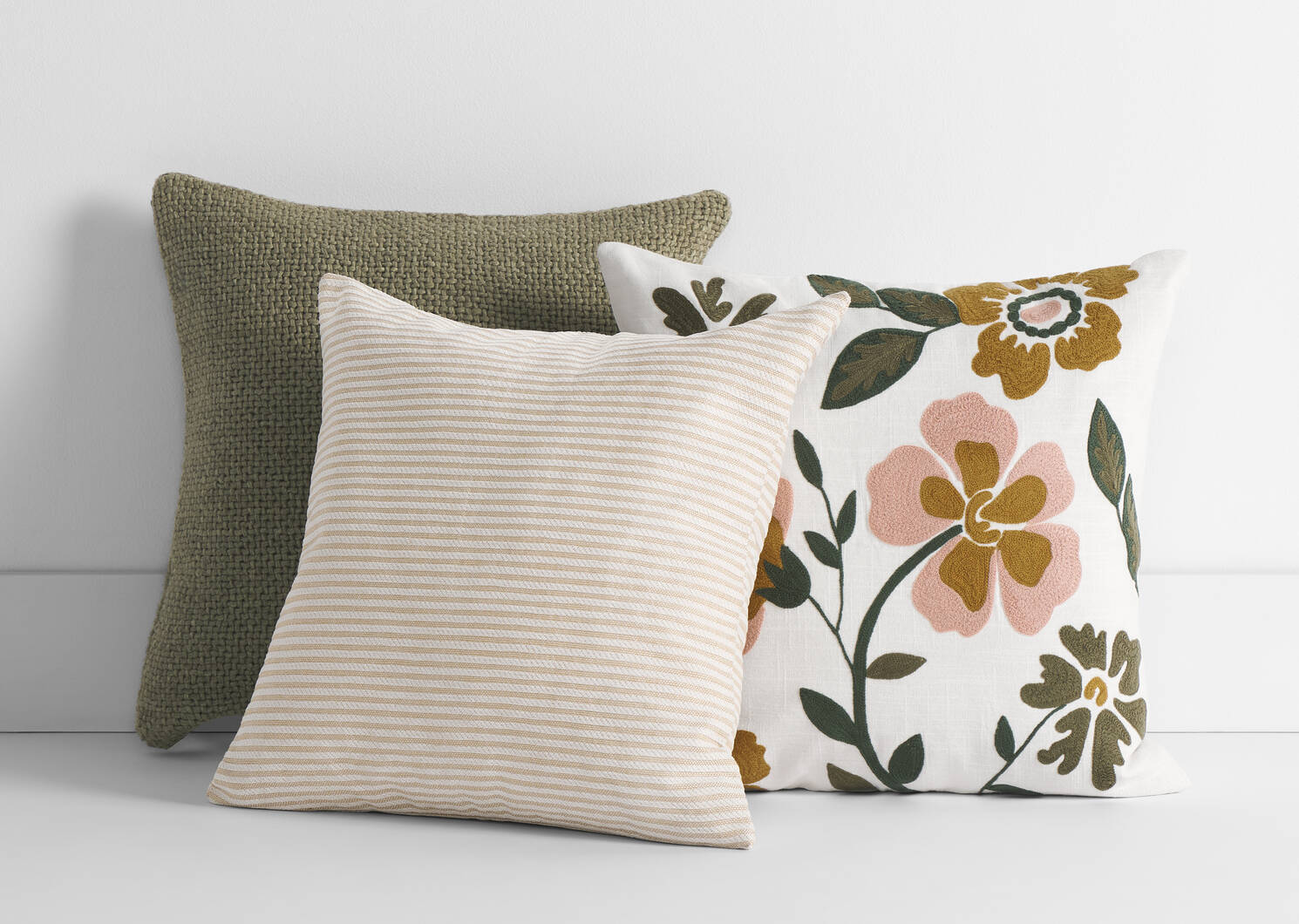 Caitlin Cotton Pillow 20x20 Green