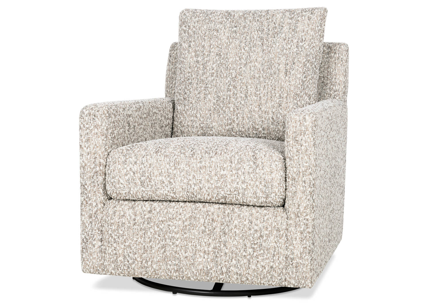 Sadie Swivel Armchair -Zell Pebble