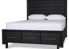 Edgehill Storage Bed -Anvil Black, QUEEN