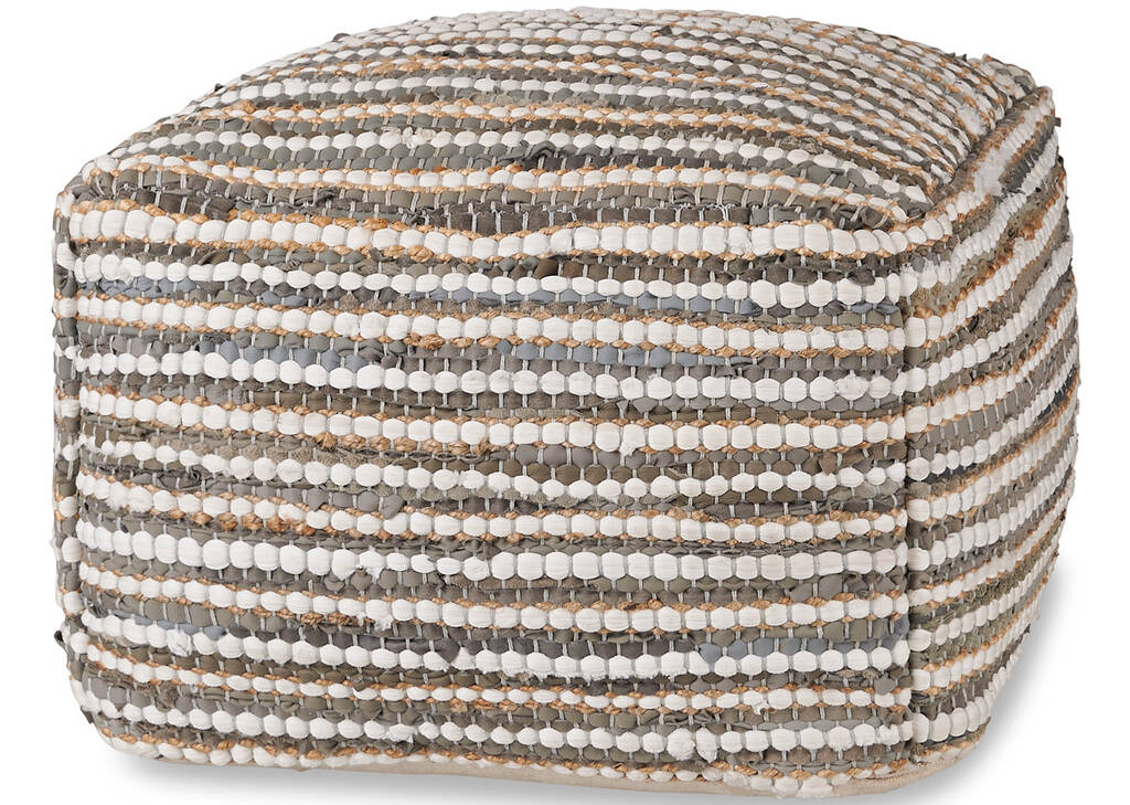 Pouf Rey gris poudreux