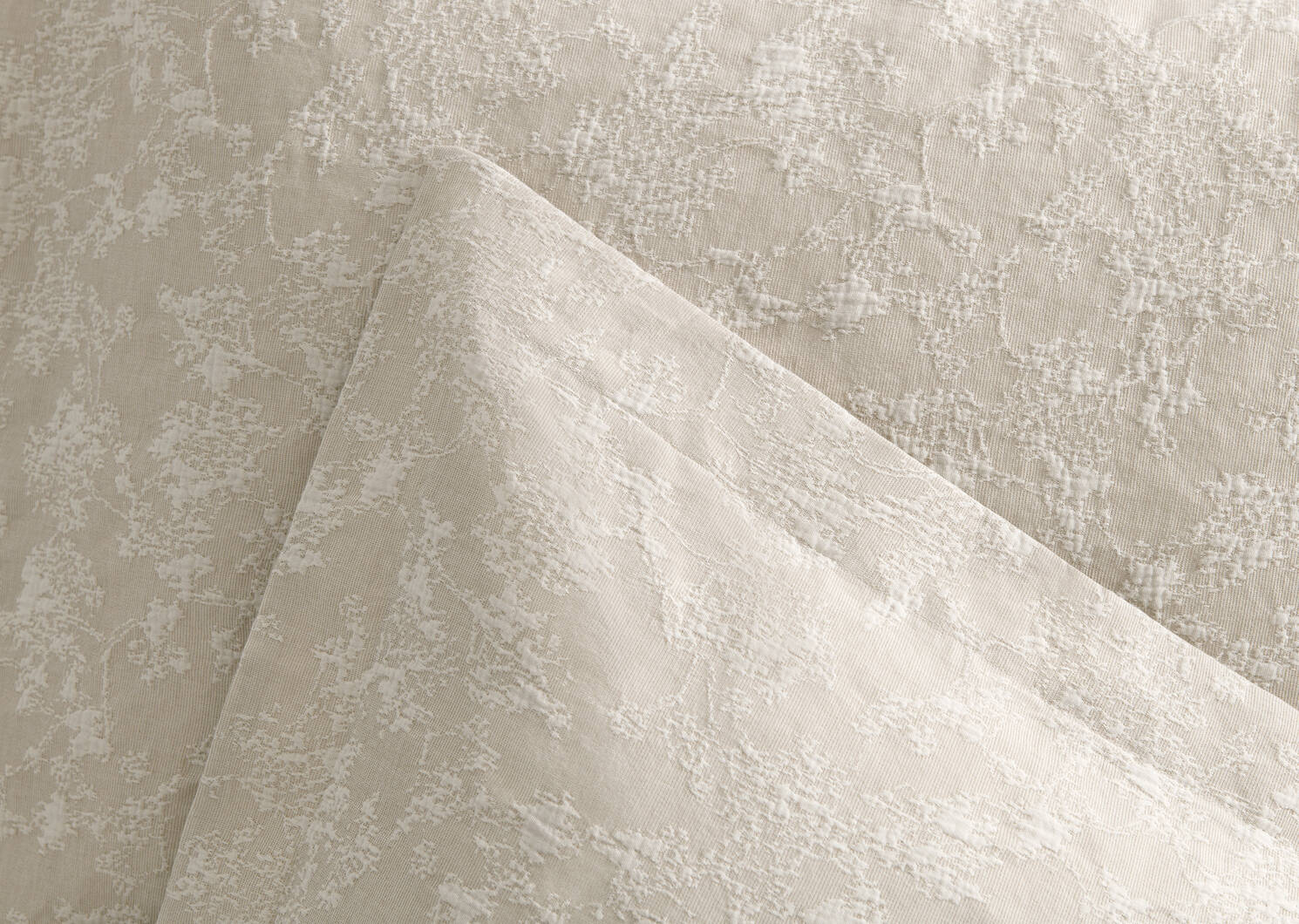 Nieve Cotton Duvet Set Queen Sand/Ivo