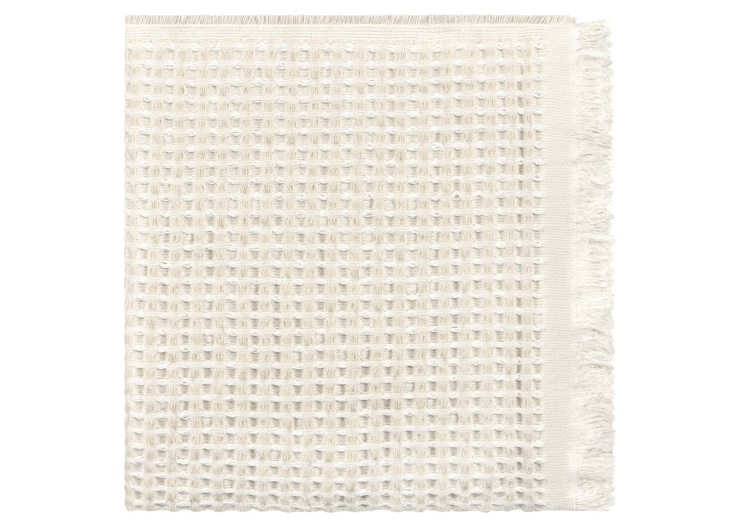 Ersilia Waffle Throw Sand/Ivory
